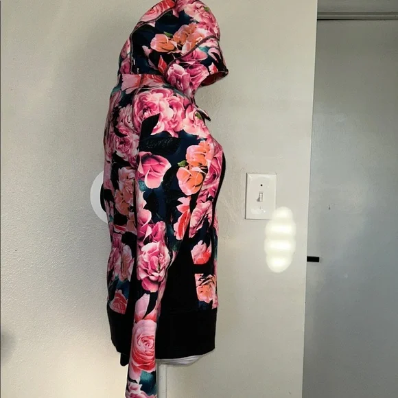 Lululemon Secret Garden Vintage Pink Floral Scuba Zip Hoodie Jacket Size 6 - Picture 10 of 14
